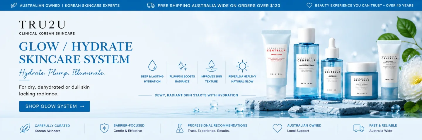 Glow Korean skincare system for bright and radiant skin