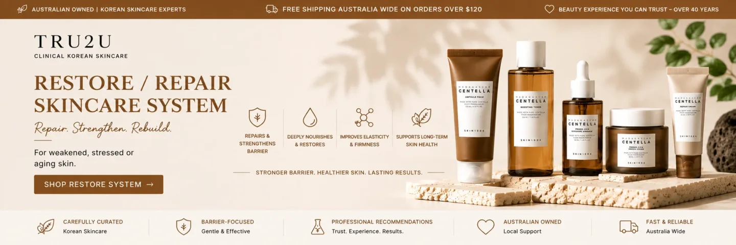 Repair Korean skincare system for damaged and stressed skin
